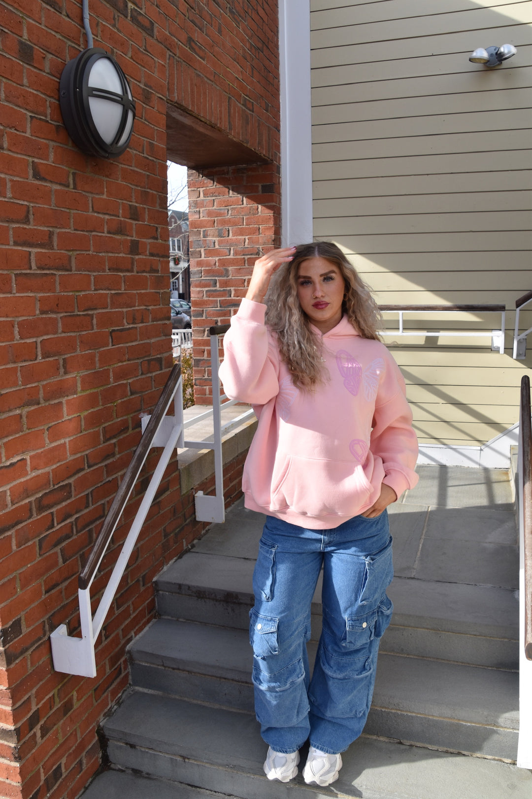 PINK BUTTERFLY HOODIE