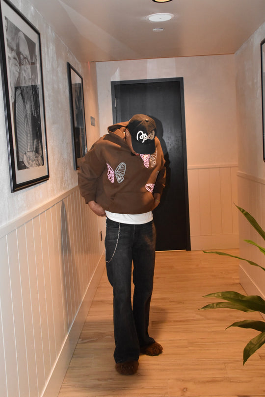 BROWN BUTTERFLY HOODIE