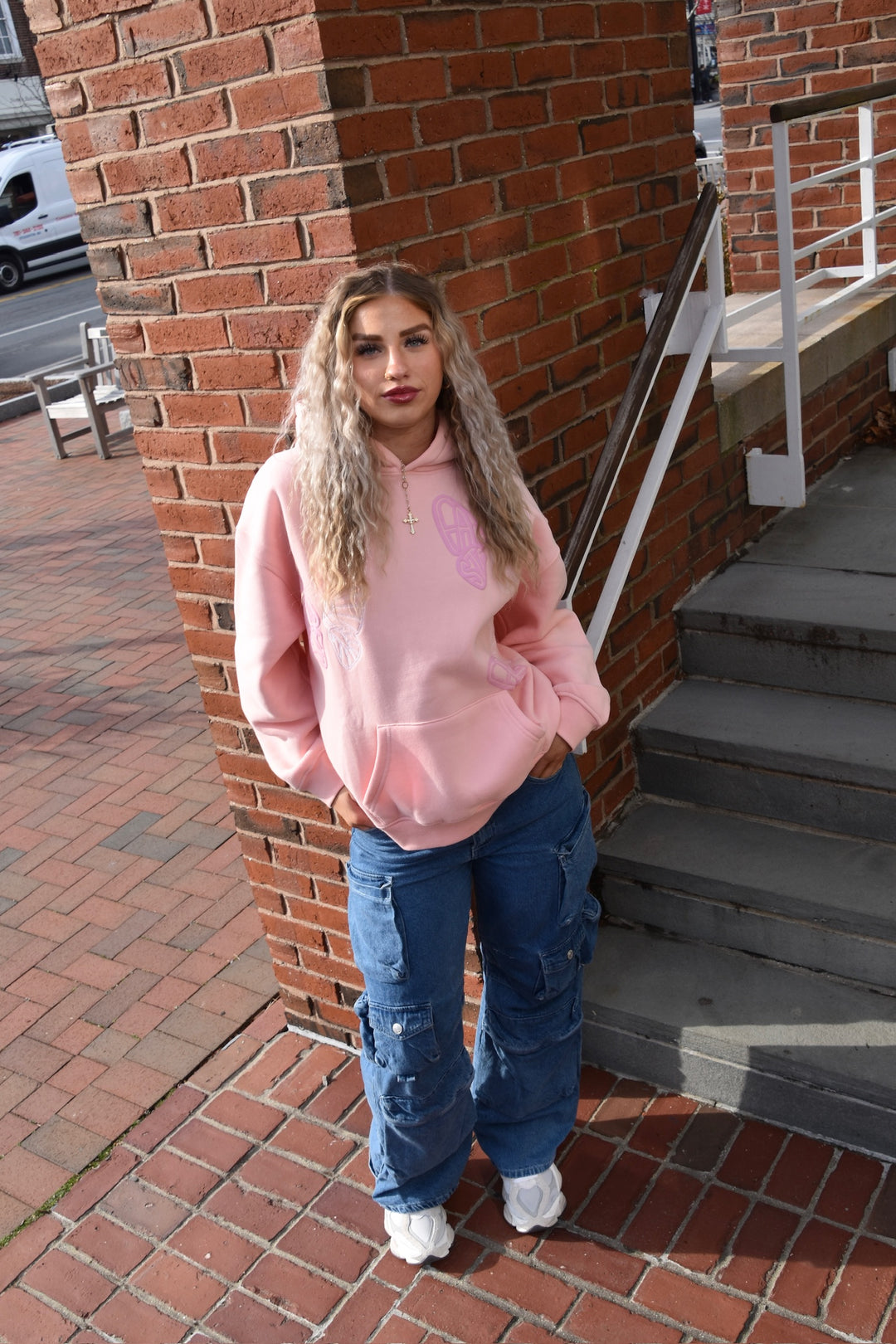 PINK BUTTERFLY HOODIE