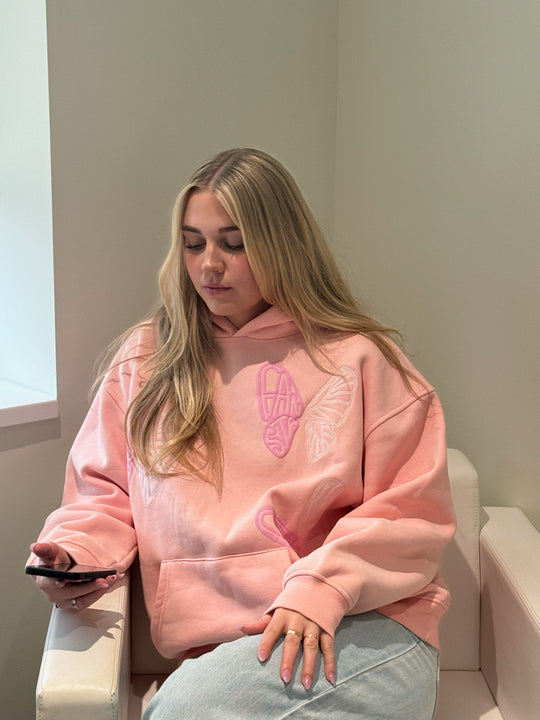 PINK BUTTERFLY HOODIE
