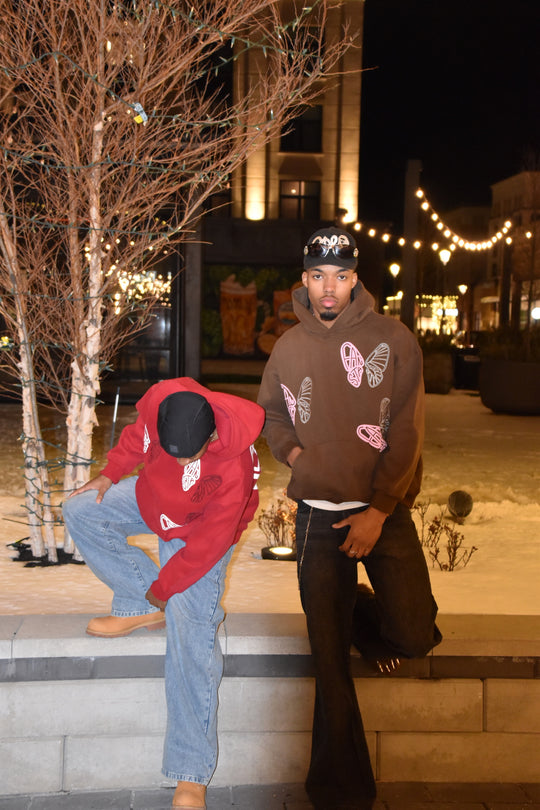 BROWN BUTTERFLY HOODIE