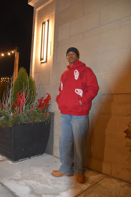RED BUTTERFLY HOODIE