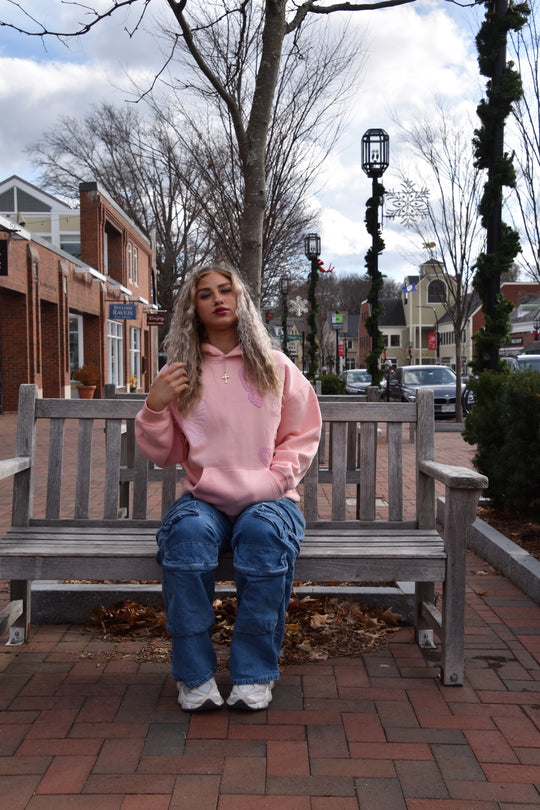 PINK BUTTERFLY HOODIE