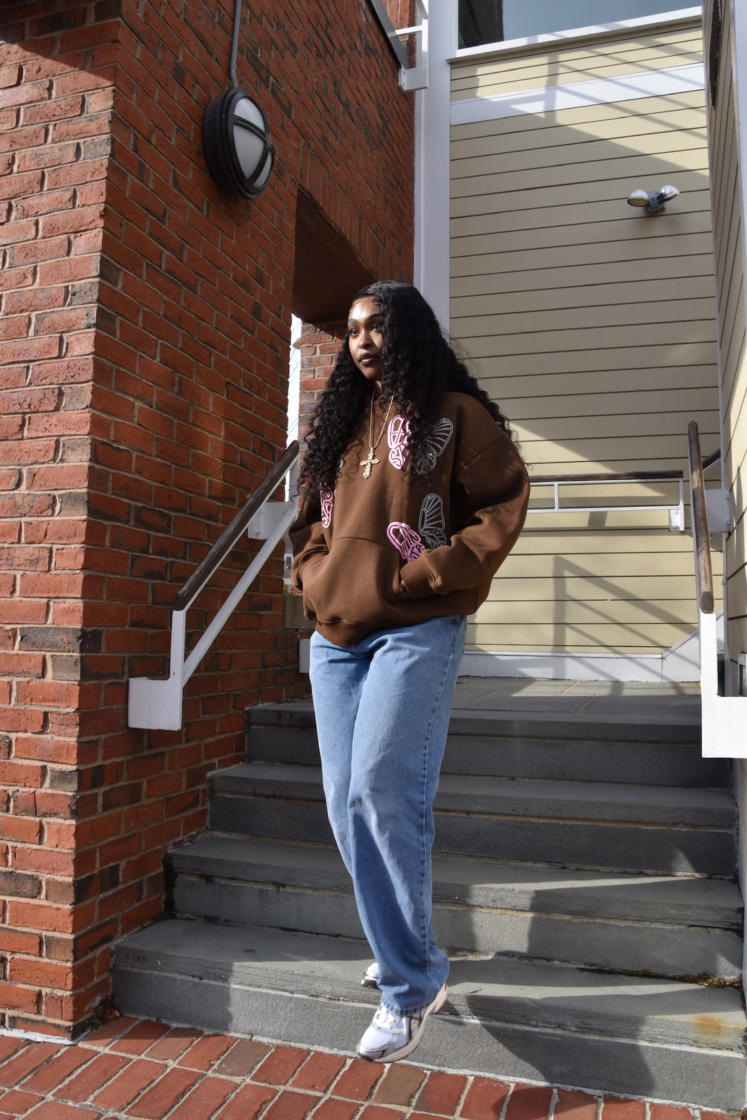BROWN BUTTERFLY HOODIE