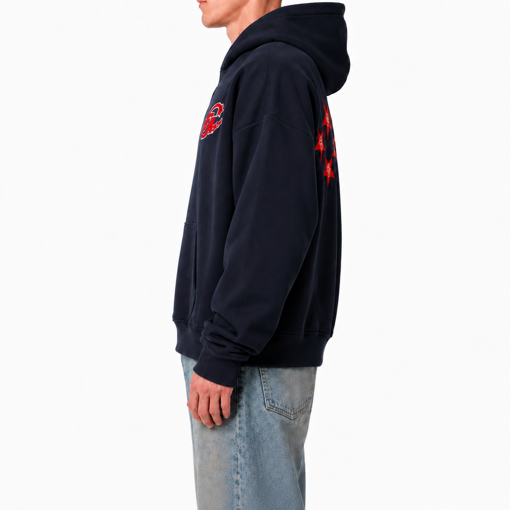 MIDNIGHT FANSTA STAR HOODIE