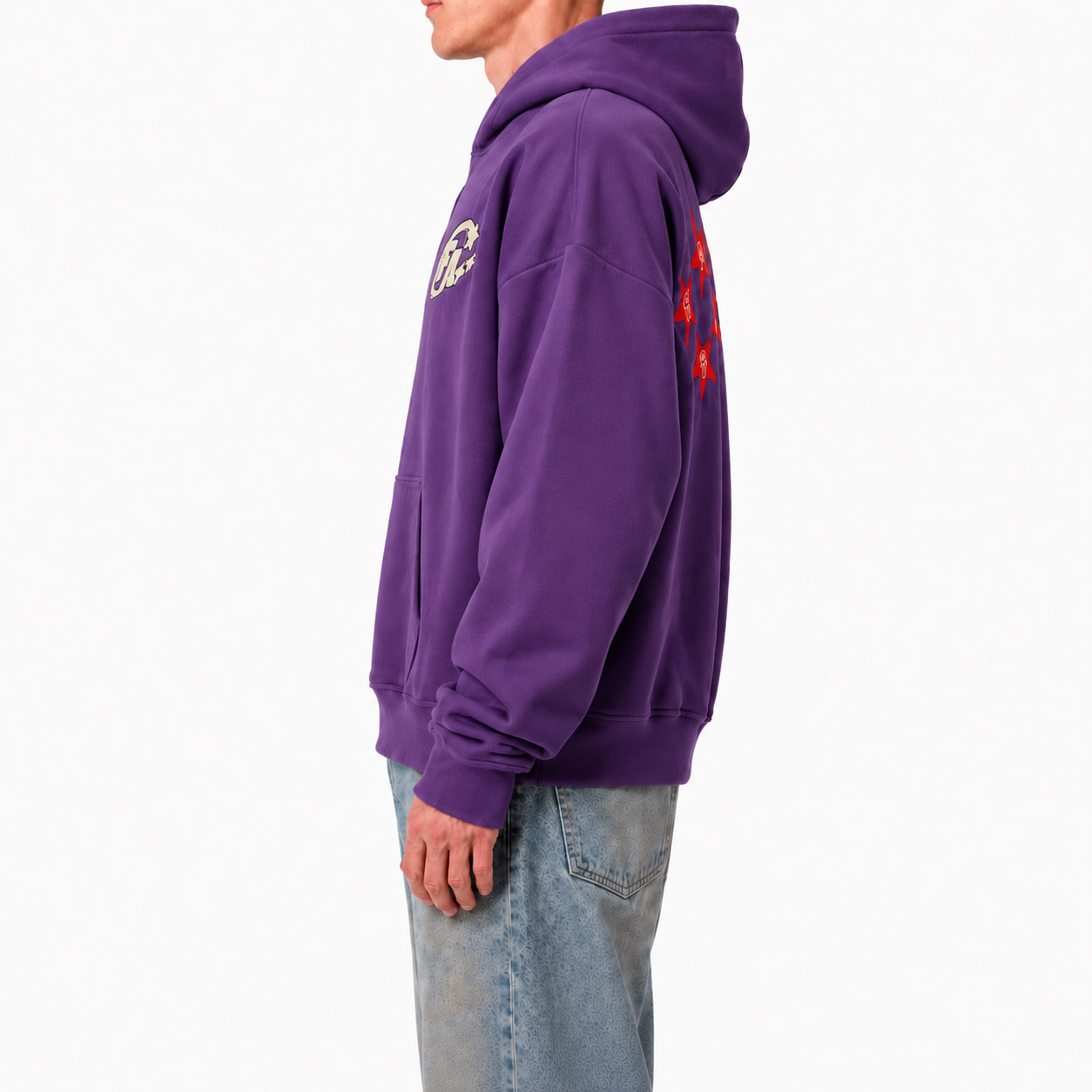 PURPLE FANSTA STAR HOODIE