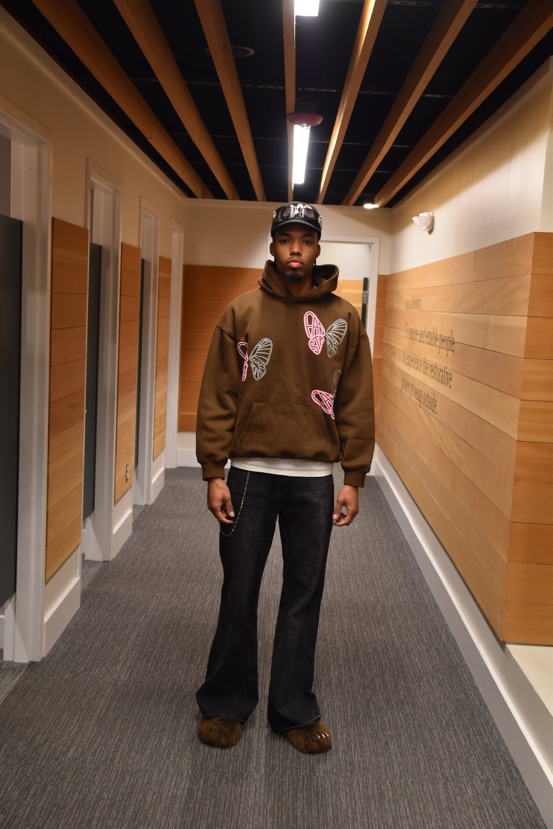 BROWN BUTTERFLY HOODIE