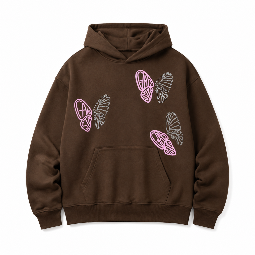 BROWN BUTTERFLY HOODIE