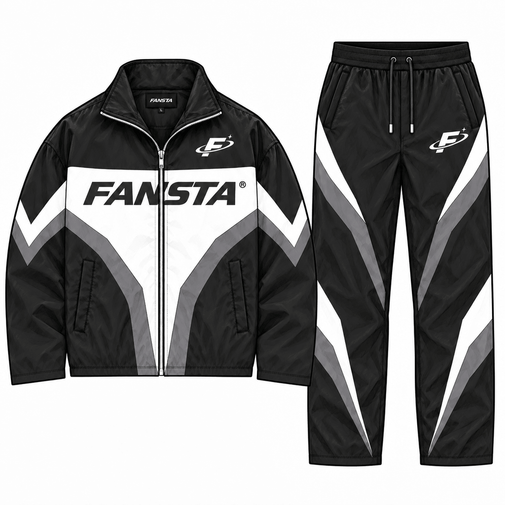 Black Chevron Nylon Track Set - Fansta