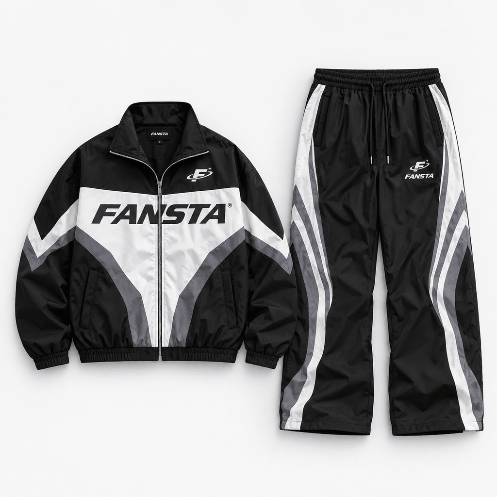 Black Chevron Nylon Track Set - Fansta