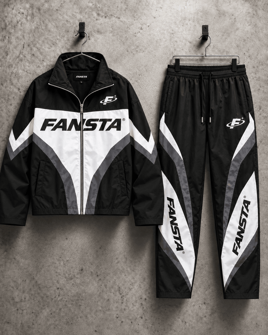 Black Chevron Nylon Track Set - Fansta