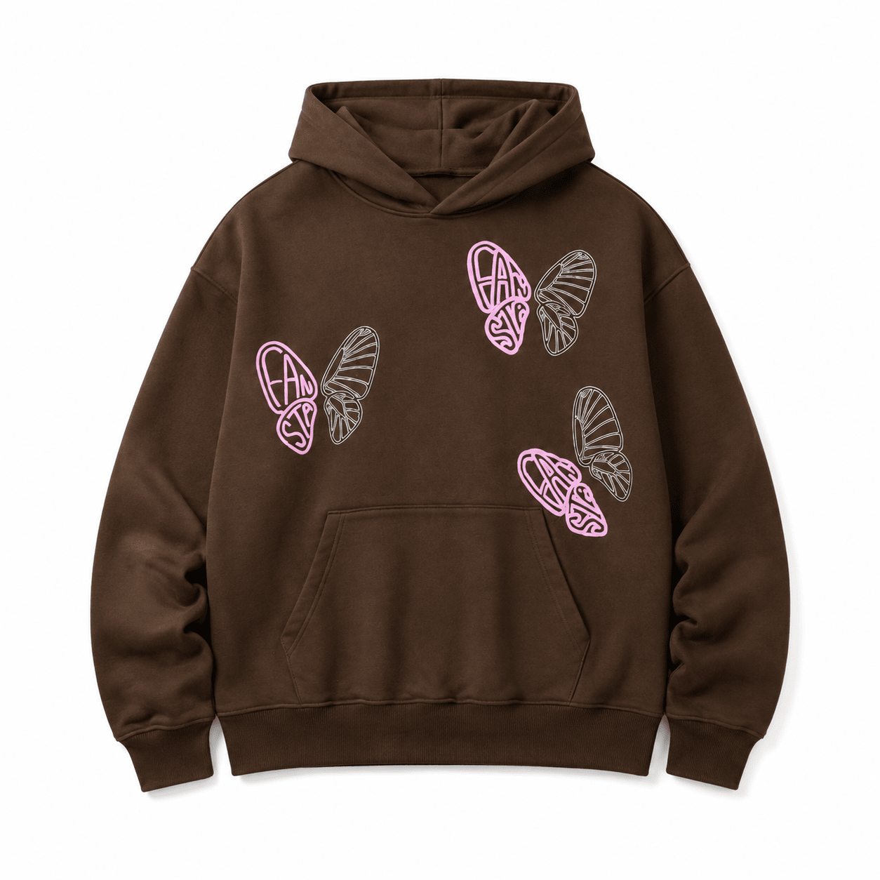 Brown Butterfly Hoodie - Fansta