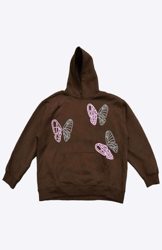 BROWN BUTTERFLY HOODIE - Fansta