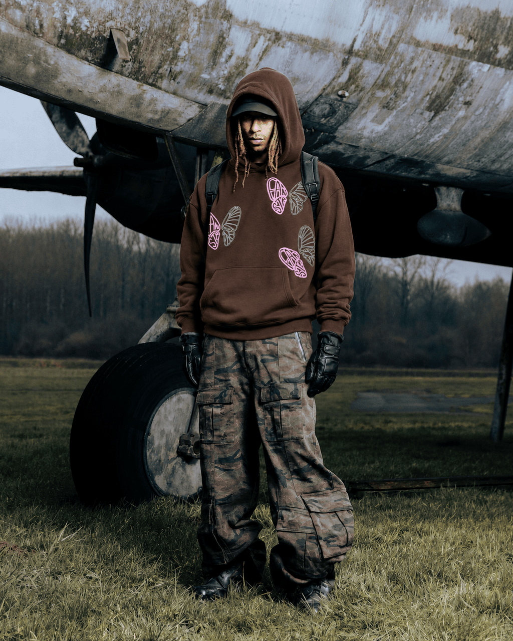 Brown Butterfly Hoodie - Fansta