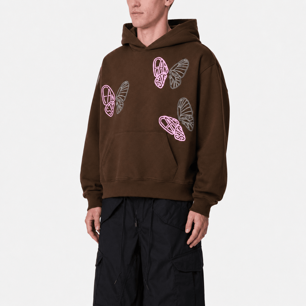 BROWN BUTTERFLY HOODIE - Fansta