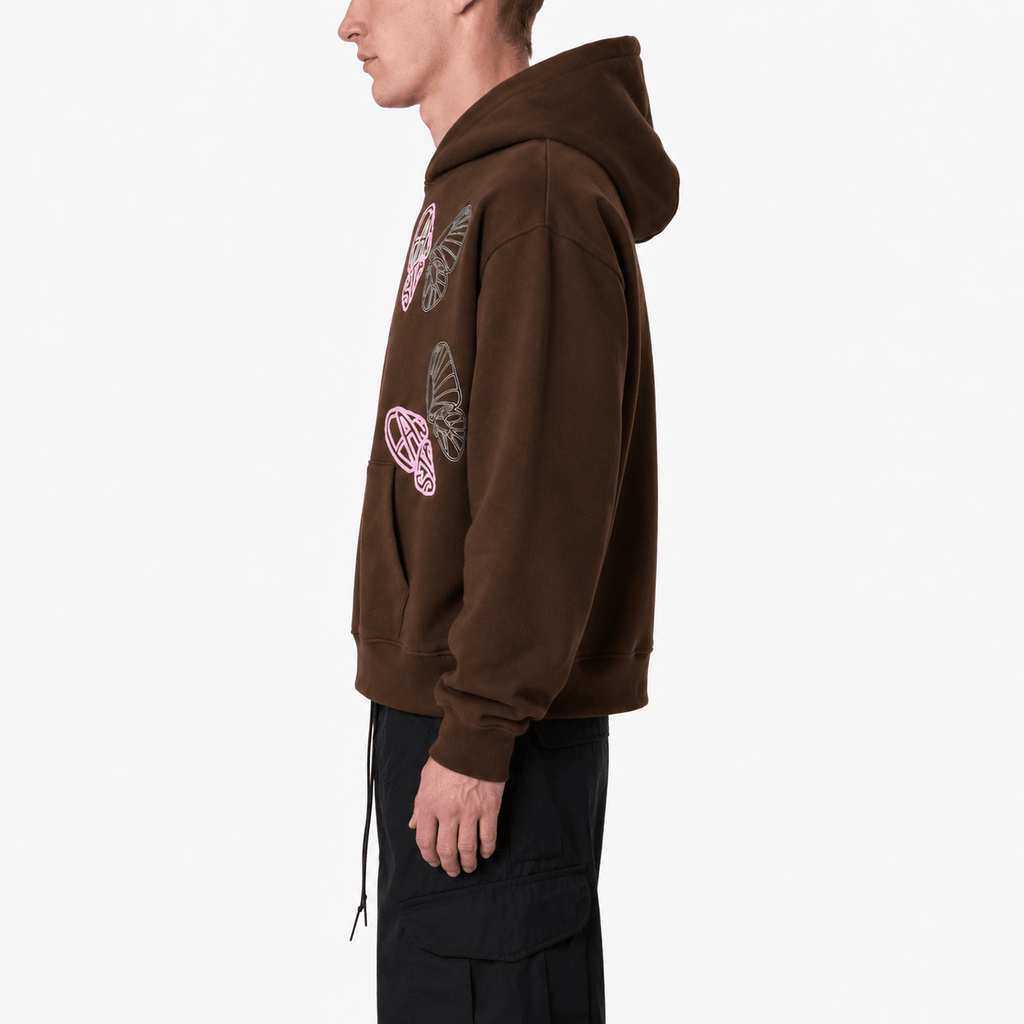 BROWN BUTTERFLY HOODIE - Fansta
