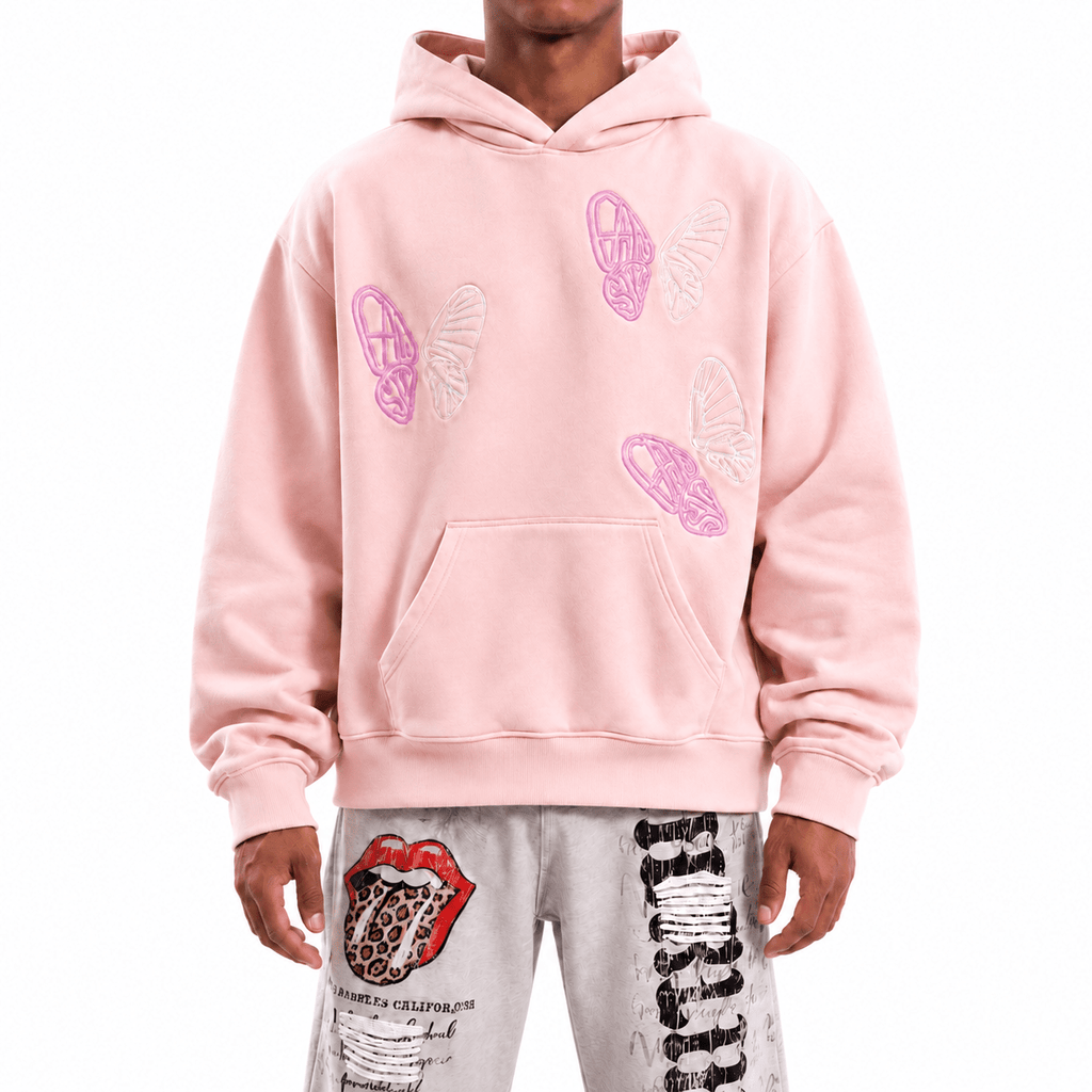 PINK BUTTERFLY HOODIE - Fansta