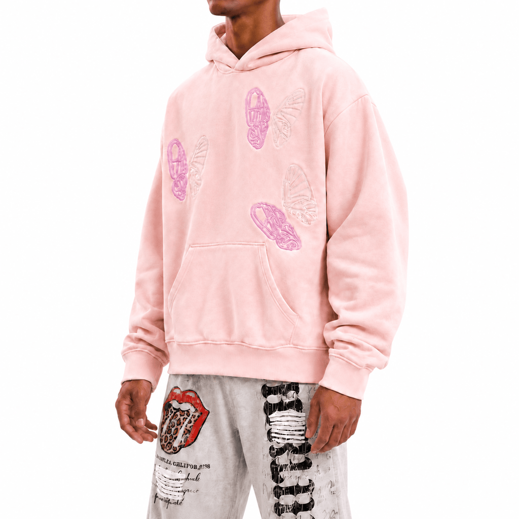 PINK BUTTERFLY HOODIE - Fansta