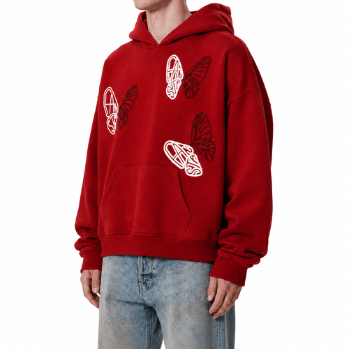 Red Butterfly Hoodie - Fansta