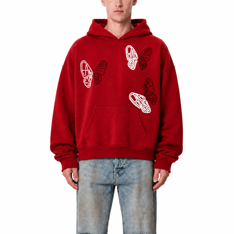 Red Butterfly Hoodie - Fansta