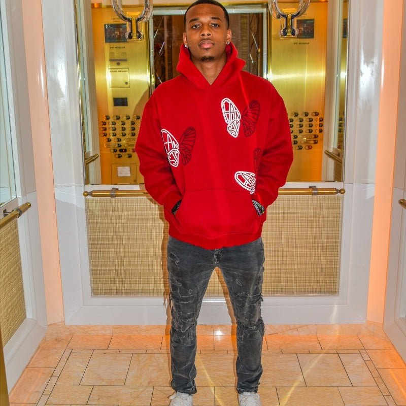 RED BUTTERFLY HOODIE - Fansta