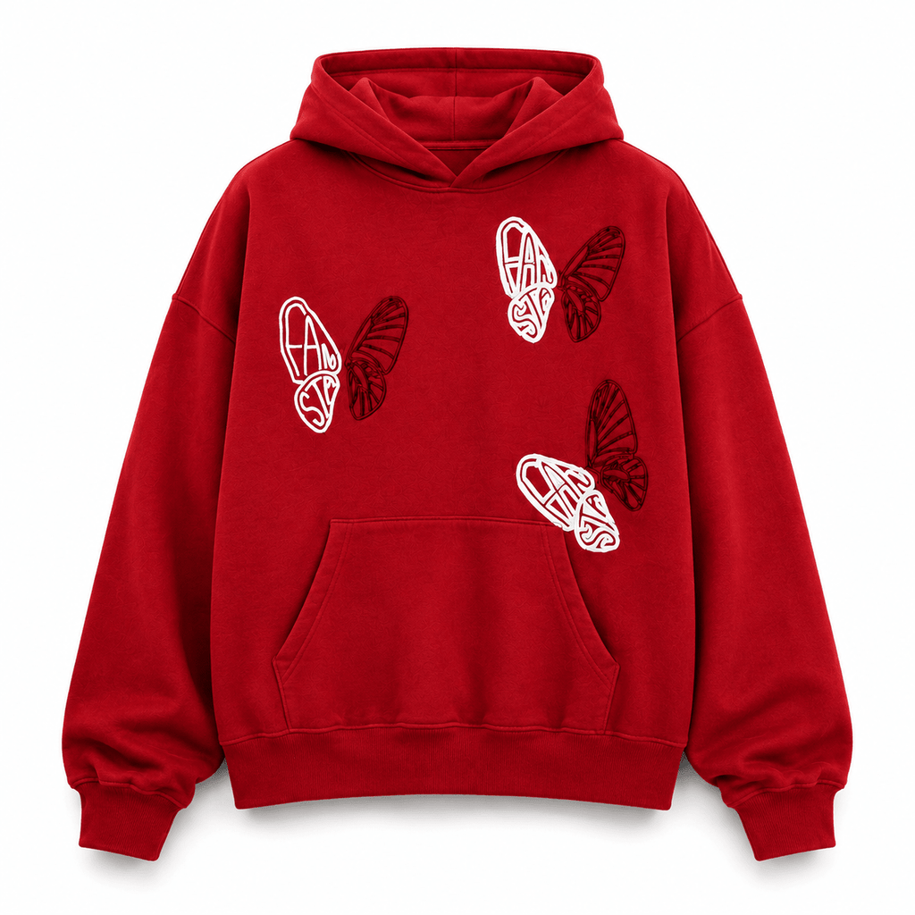 Red Butterfly Hoodie - Fansta