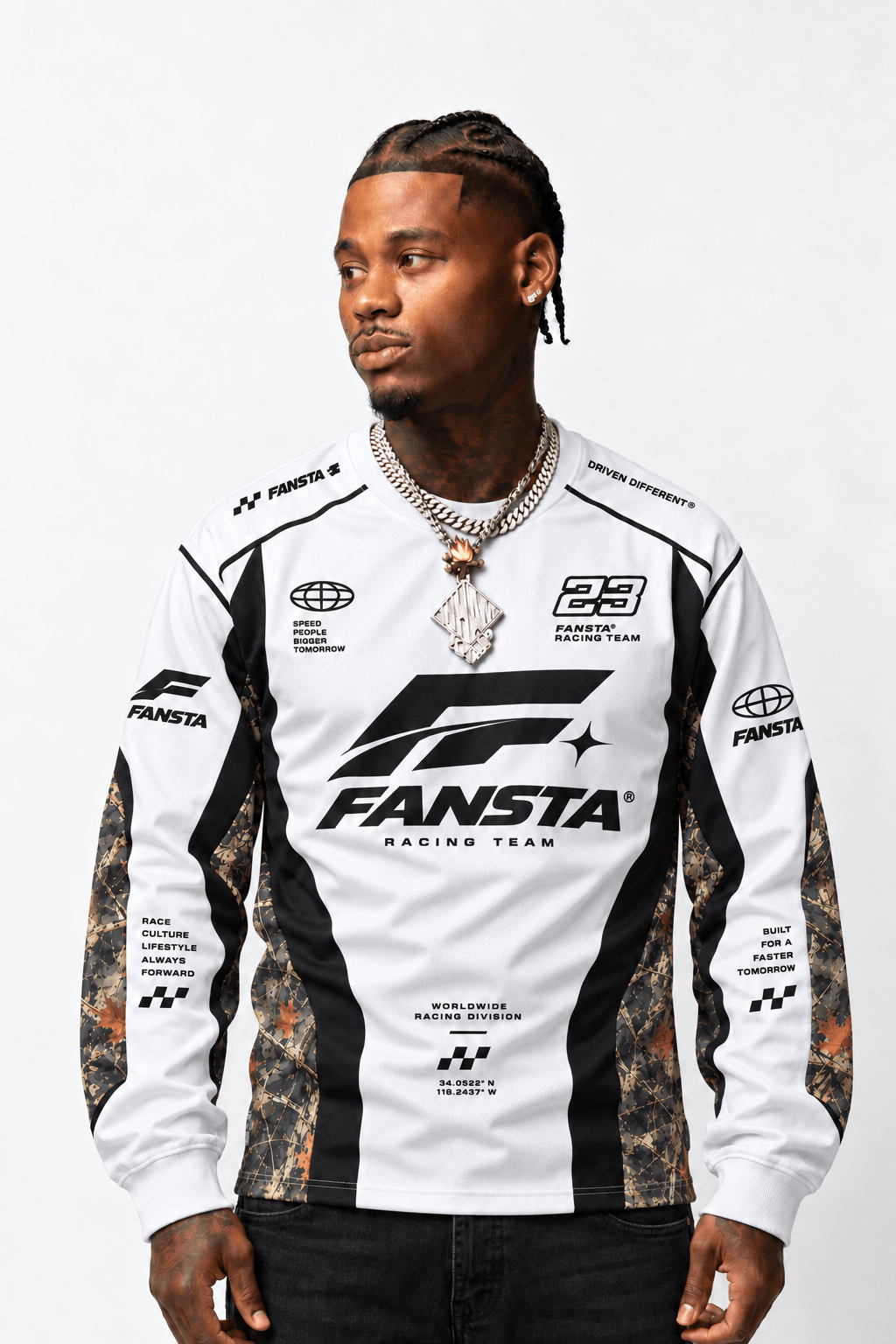 White Racing Team Longsleeve - Fansta